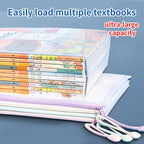 5/10/20/30PCS Mesh Zipper Pouch Document Bag Waterproof Zip File Folders A4 A5 Size Office School Supplies Document Storage Bags