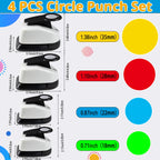 3pcs Circle Paper cutter for crafts Hole Punches Tool Set 3/8 5/8 1 inch 25 16 9mm Paper Crafts Shapes for cardmaking scrapbook