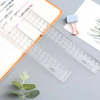 1/3Pcs Simple15cm 18cm 20cm Transparent Simple Ruler Square Ruler Cute Stationery Drawing Supplies