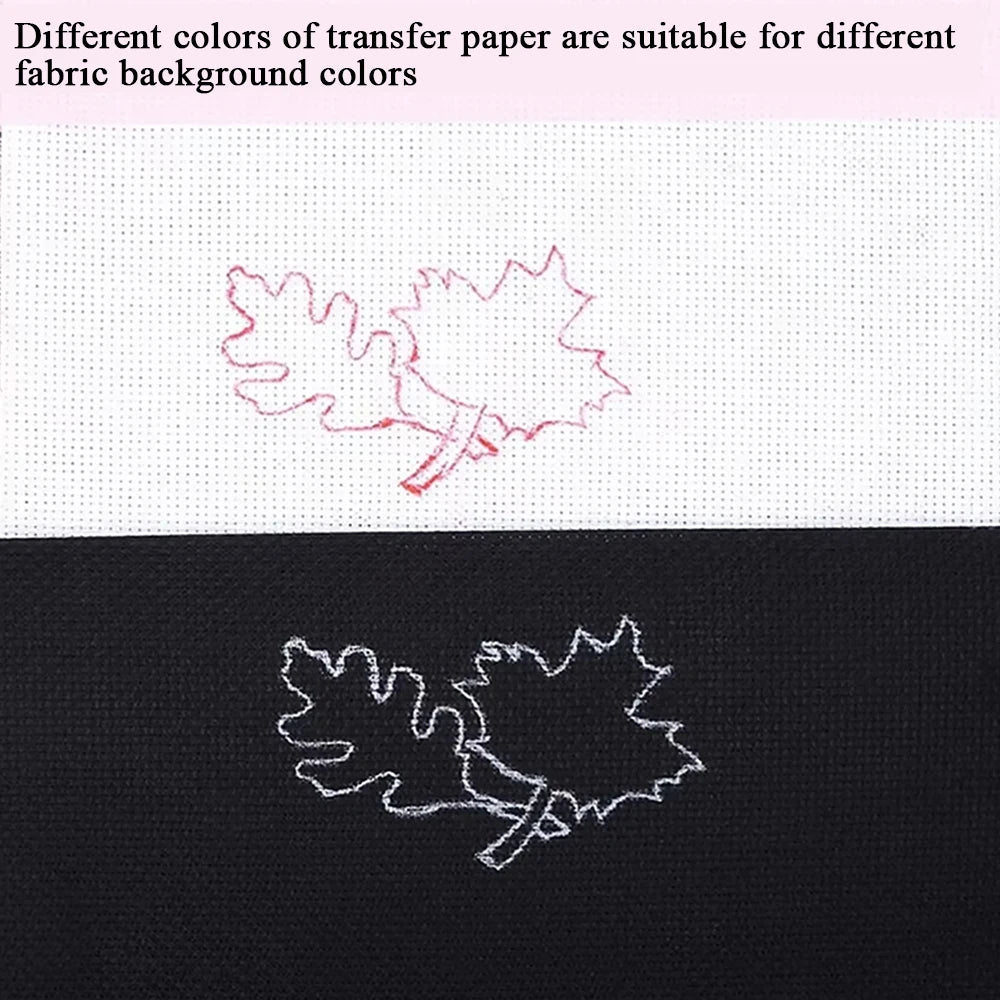 10pcs/set Embroidery Transfer Carbon Paper Water-Soluble Tracing Paper Embossing Stylus for DIY Sewing Accessories