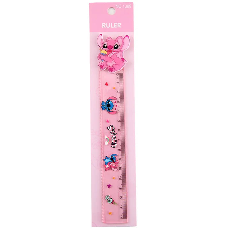 Disney Stitch Multi-functional Drawing Tools, Student Stationery Measuring Supplies, Cartoon Measuring Ruler, Folding Ruler