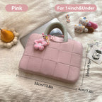 Lightweight Puffy Laptop Sleeve 14/16 Inch Commuter Laptop Briefcase Notebook Sleeve Notebook Case Portable Handbag for Women
