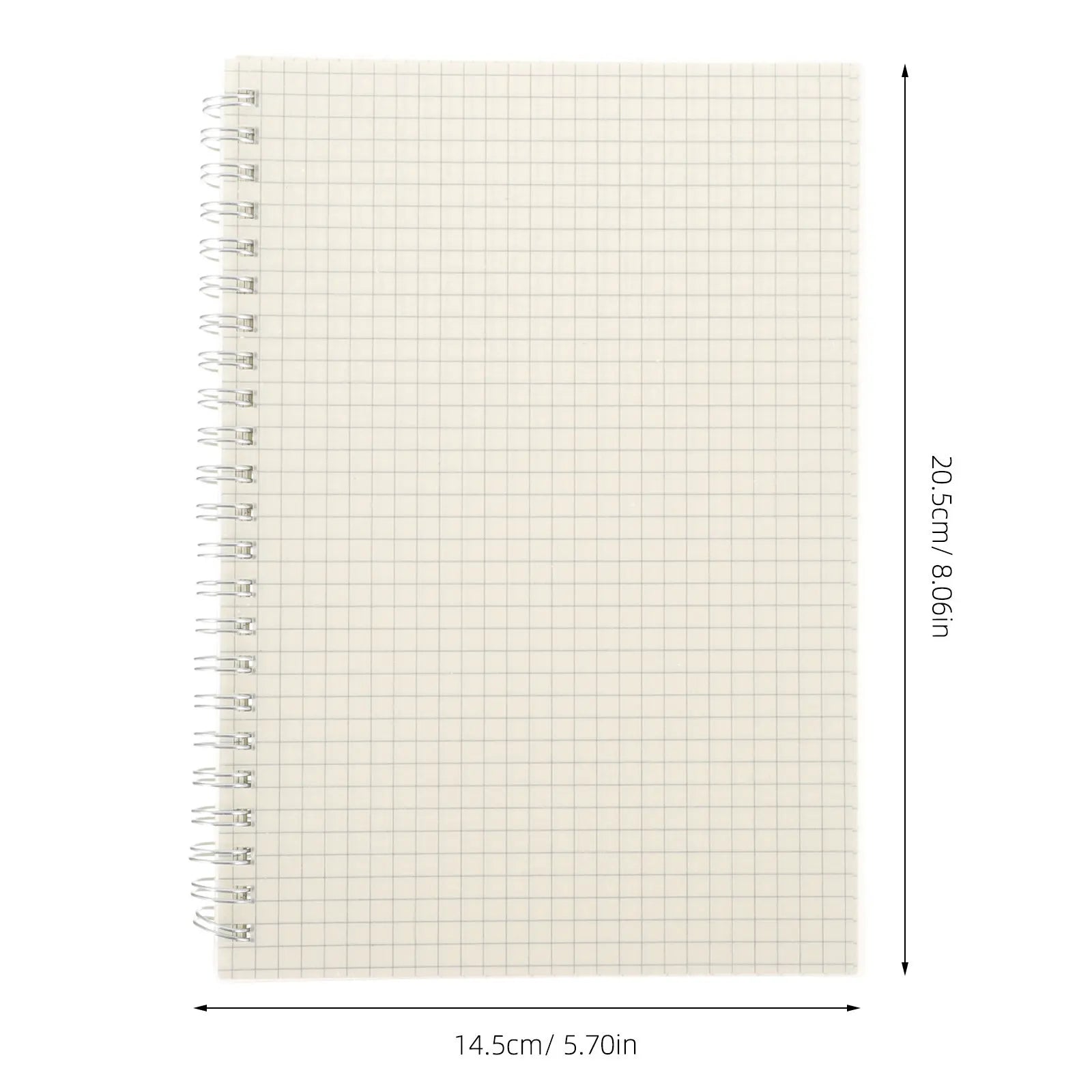 2Pcs Grid Spiral Notebook Graph Paper Notebook for Students Math Notepad Engineering Notes Journal Sketch Diary Organizer Work
