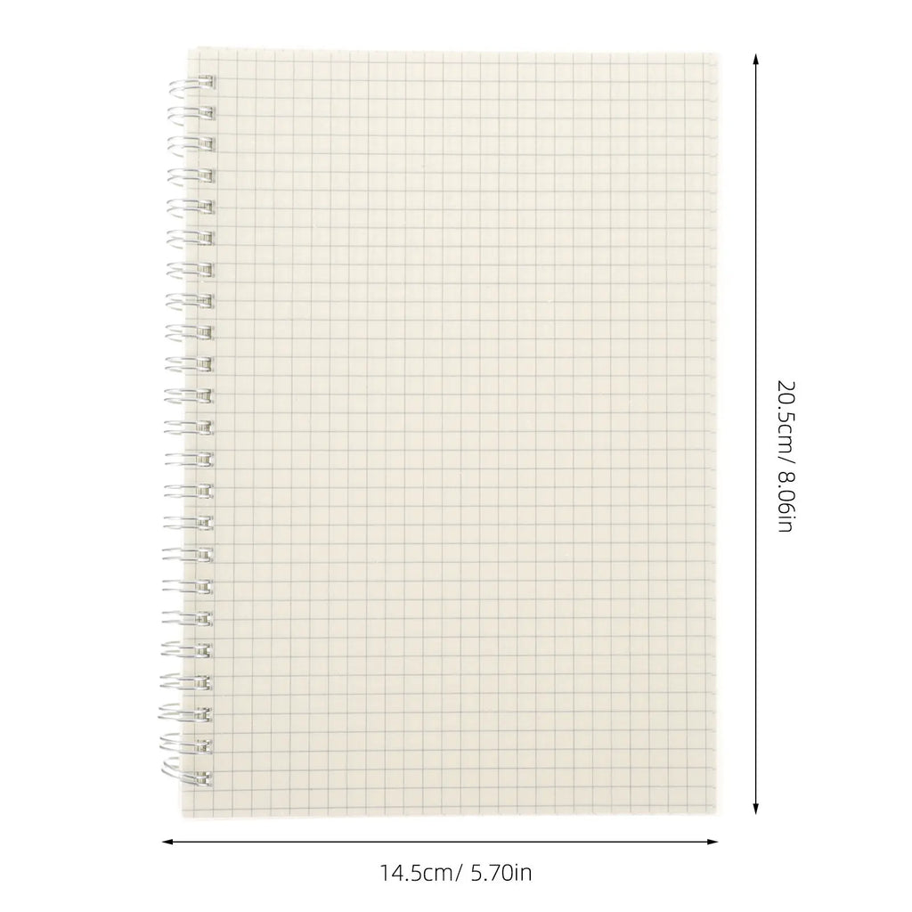 2Pcs Grid Spiral Notebook Graph Paper Notebook for Students Math Notepad Engineering Notes Journal Sketch Diary Organizer Work
