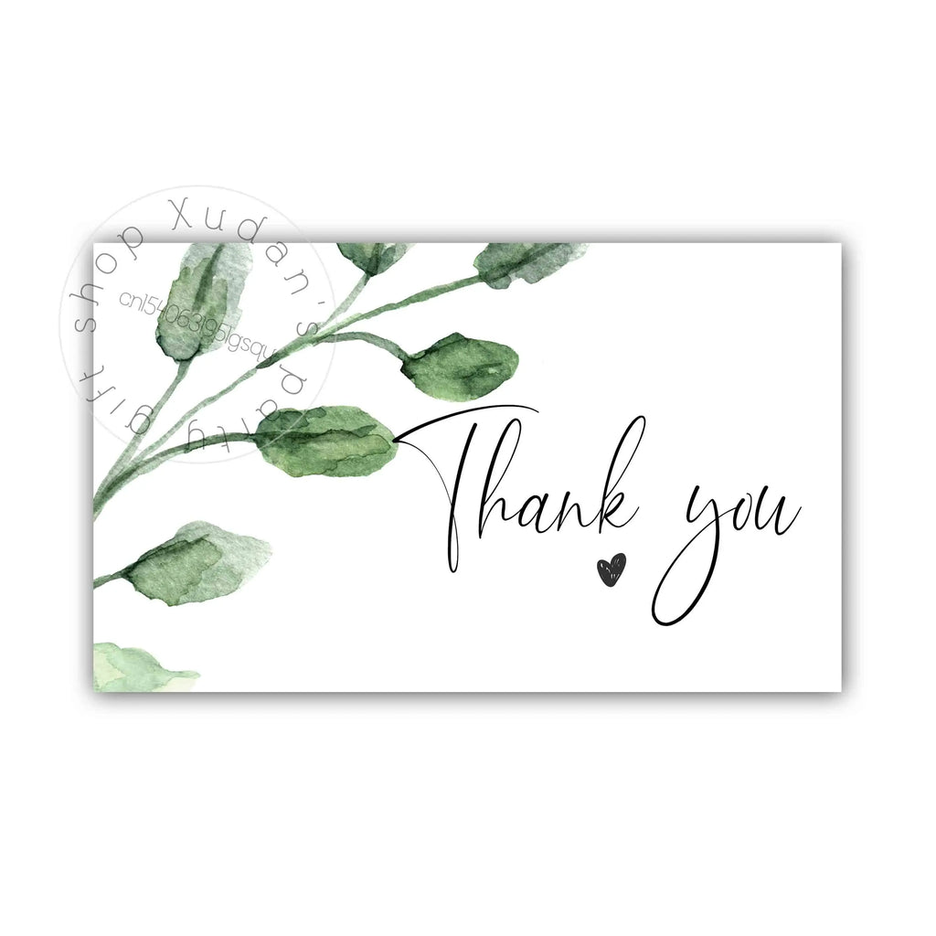 30pcs/pack Pink Thank You Card For Supporting Business Package Decoration "Gorgeous Thanks" Business Card Handmade With Love