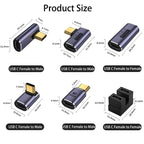 NNBILI USB4.0 40Gbps OTG type C 90 degree 100W 5A USB C to Type C Fast Charging Converter USB C Data Adapter For Macbook 8K60HZ