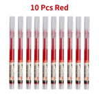1-20Pcs Needle Type Gel Ink Pens Black/Blue/Red 0.5mm Liquid Ballpoint Pen Students Stationery School Office Writing Tool
