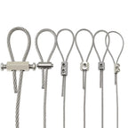 10-20pcs Steel Wire Rope Cable Clamp, Adjustable Metal Fixture Suitable for 1-4mm Stainless Steel Wire Rope