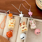 1/3 Pcs Cute Cat Phone Chain Pendant Versatile Bell Star Pendant Cartoon 3D Cat Bag Keychain Pendant