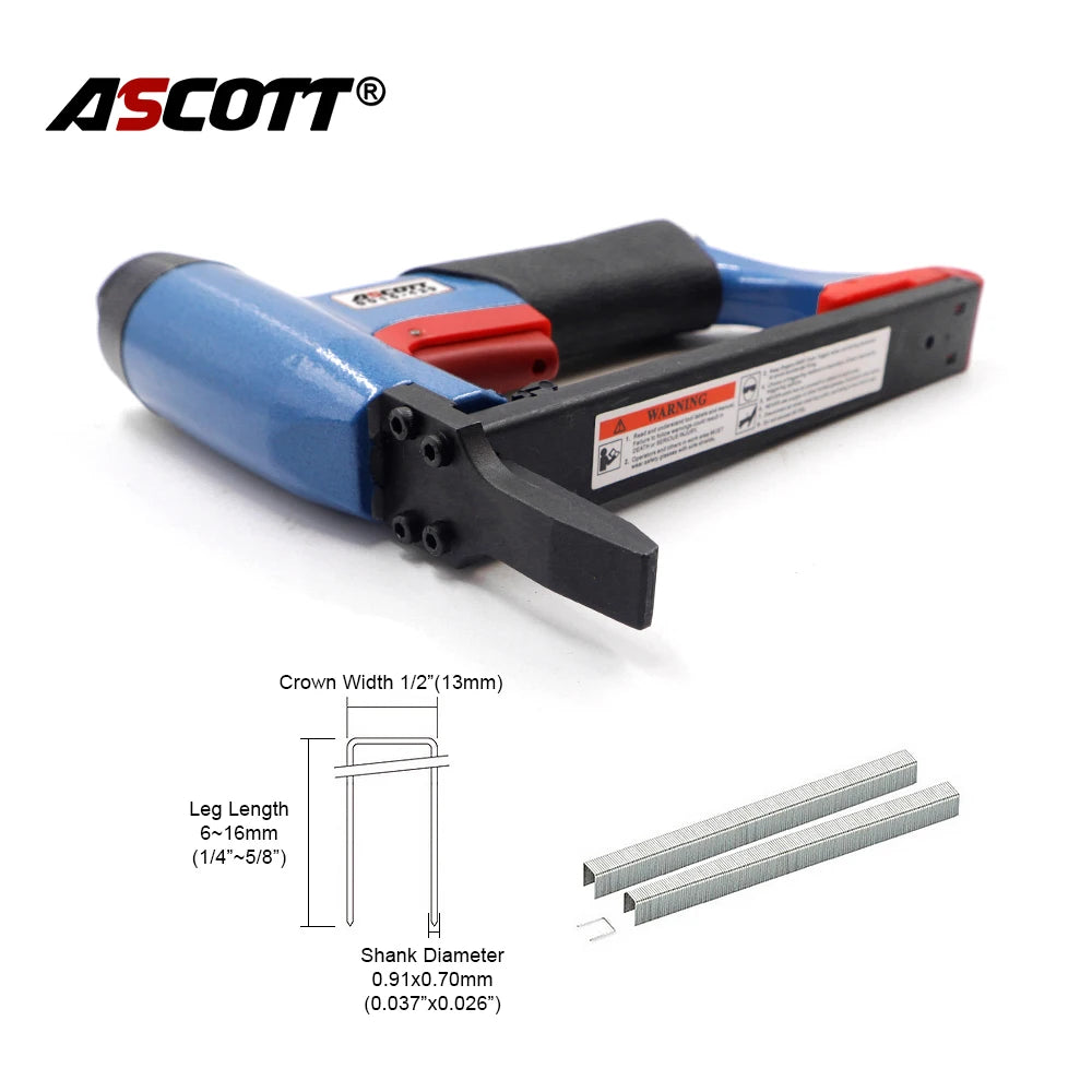 21Ga Air Upholstery Stapler Gun 8016-429 Pneumatic Nailer Long Nose 12.8mm Width Fine Wire Nail Gun Woodworking Tools