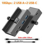 10Gbps USB HUB Clamp USB3.2/3.0/2.0 Splitter Adapter External Multi Clip Dock For iMac Macbook Lenovo Desktop PC Accessories