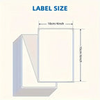 500/1000 Sheets 4''x6'' White Thermal Label Paper for Thermal Label Printers Logistics Shipping Labels 100x150mm