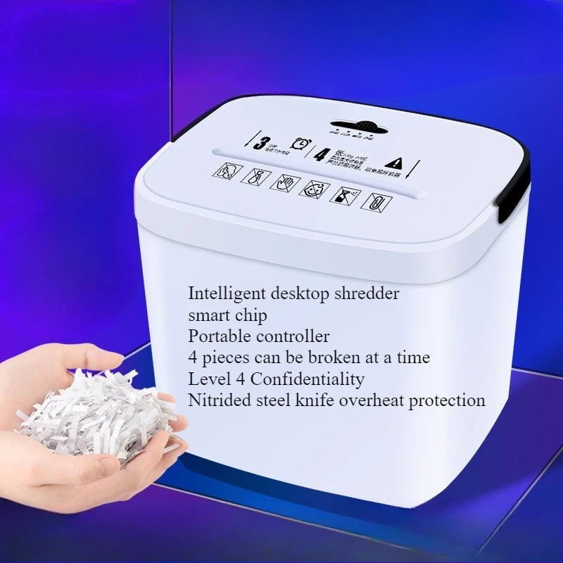 Small Electric Office Automatic Confidential Shredder for Household and Confidential Documents Shredder