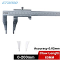0-200mm/300mm X 60mm Long Jaw Heavy Duty Vernier Caliper with Nib Jaw High Quality Measuring Tools