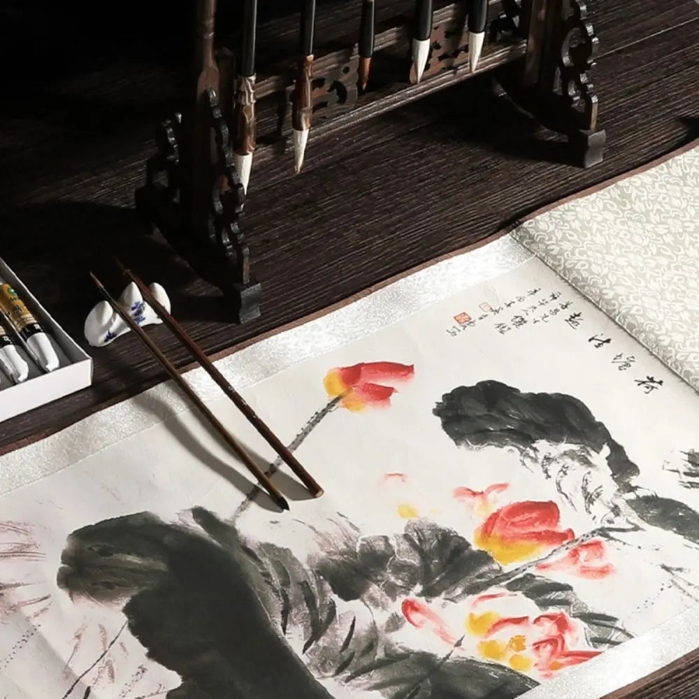 Ancient Oil Watercolor Chinese Calligraphy Brush Wolf Hair Wood Scriptures Writing Brush Oil Painting Art Paint Brush Artist