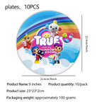True Rainbow Kingdoms Birthday Party Decoration Disposable Tableware Balloons Paper Plate Napkins kids Baby Shower Supplies