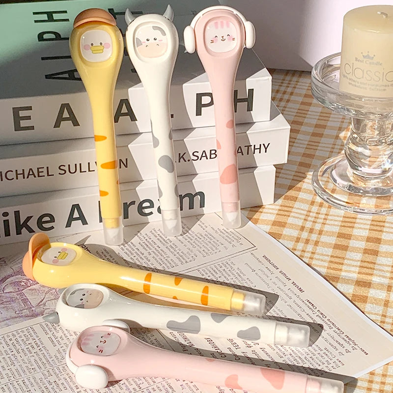 Students Lovely Mute Cow Duck Cat Correction Hand-held Pencil style Altered Large Capacity Smooth Fall