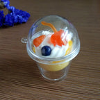 10Pcs Disposable Miniature Frappuccino Cup Home & Kitchen Ice Cream Cups Cover Lid Cake Decorating Plastic Baking Pastry Tools