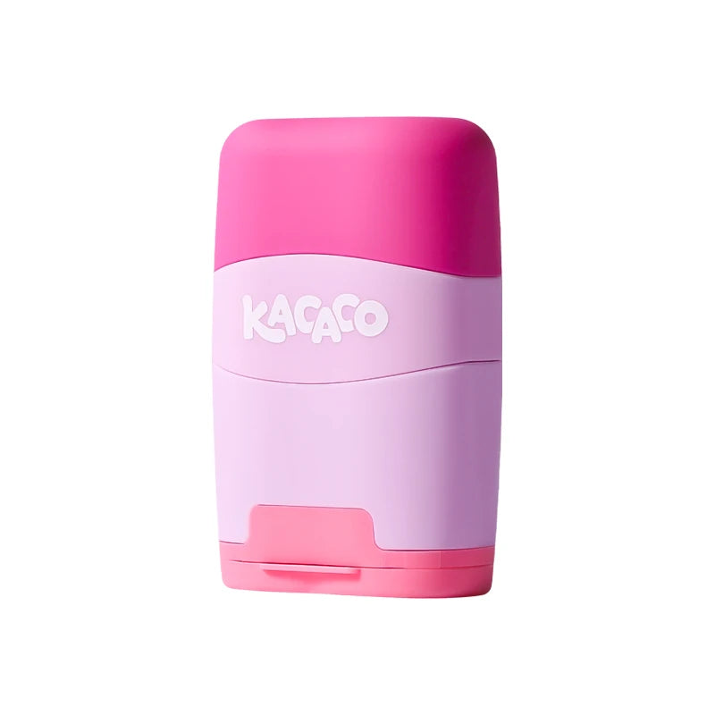 M&G Pencil Sharpener with Eraser Two in One Double Hole Designing Student Pencil Eraser Less Crumbs Clean Replaceable Core