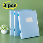 3pcs Large Capacity Plastic File Boxes for Office Use - Document, Personnel Records, Financial Accounting, and Invoice Storage
