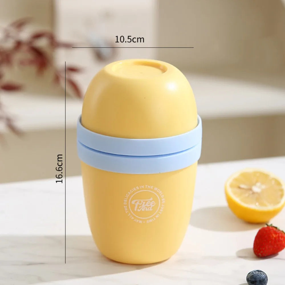 Double Layer Overnight Oats Container with Lids and Spoons Seal Breakfast Cup Milk Cup PP Large Capacity