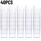 20/40PCS Disposable Dessert Cup Plastic Cup Tilted Circular Tasting Sample Birthday Wedding Appetizer Afternoon Tea Party