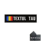 1PC 10cmX2.5cm Custom Name Flag Patch Stripes Badge Iron On Or Hook Loop Estonia Austria Bulgaria Hungary Romanian Ireland