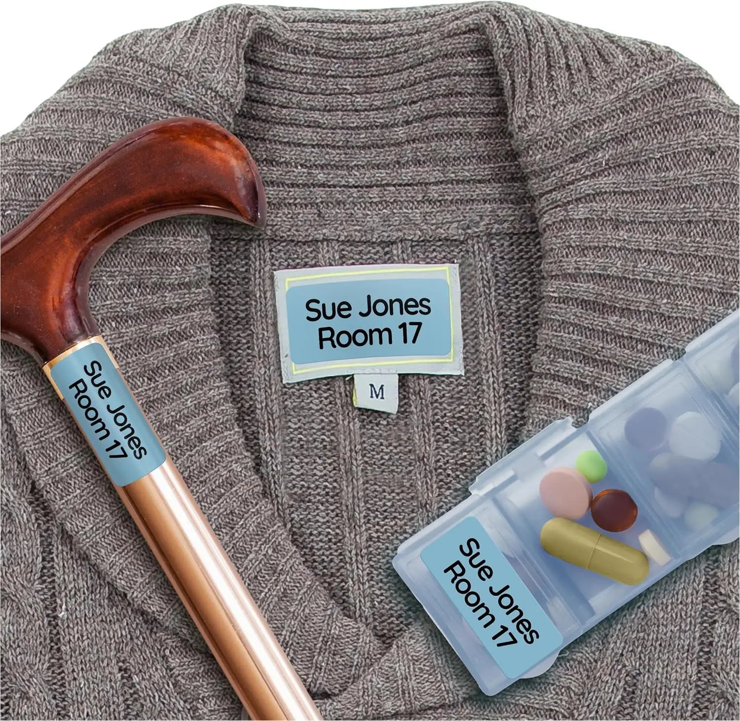 Custom Name Clothing Labels for Kids, Self-Adhesive Fabric Name Stickers, No-Iron Waterproof Washable Labels