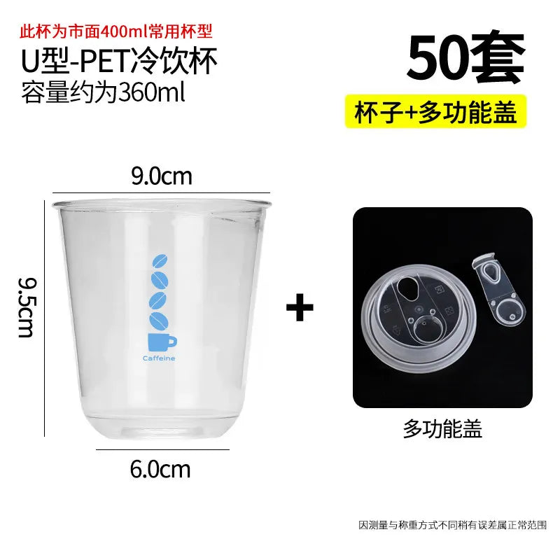 Hot Cold Dual Use 330ml Double Layer Paper Cup Coffee Cups Disposable Multi Purpose Beverage Container PET 400ml Cold Drink Cups