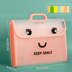 1 Piece A4 13-Pocket Accordion File Folder - Portable Student/Office Document Organizer