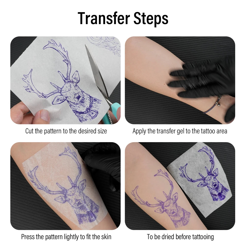 20/100pcs Tattoo Transfer Paper Carbon Thermal Stencil 4 Layered Sheet Tattoo Paper Copy Paper Tracing Paper for Tattoo Supplies