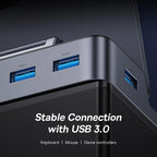 Baseus USB C Docking Station for Steam Deck Nintend Switch Game Type C to HDMI 4K@60Hz RJ45 PD 100W USB 3.0 6-in-1 Type C Hub