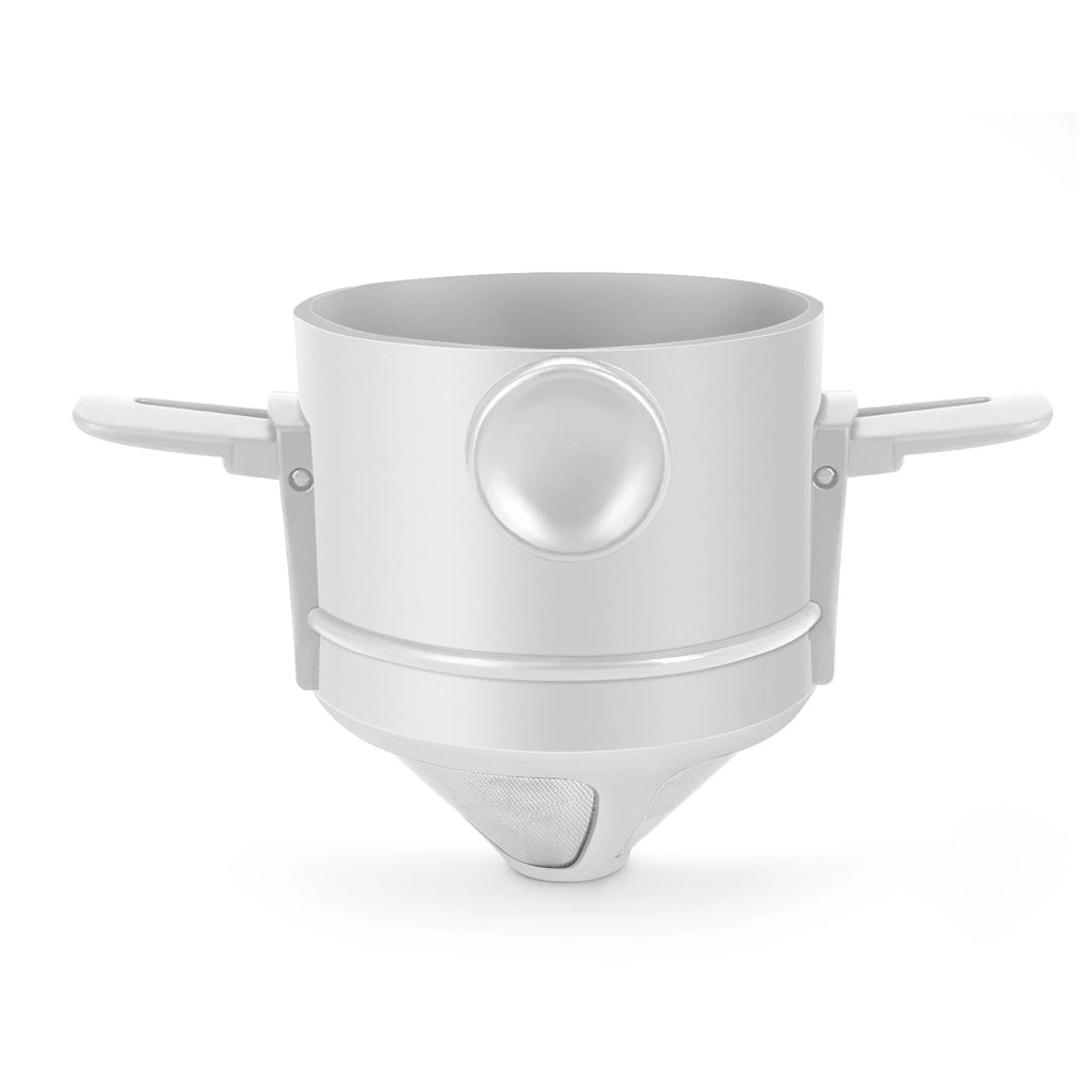 Folding Hand Brewed Coffee Filter Coffee Dripper Cone for Drip Coffee and Tea with Stainless Steel Holder No Filter Paper
