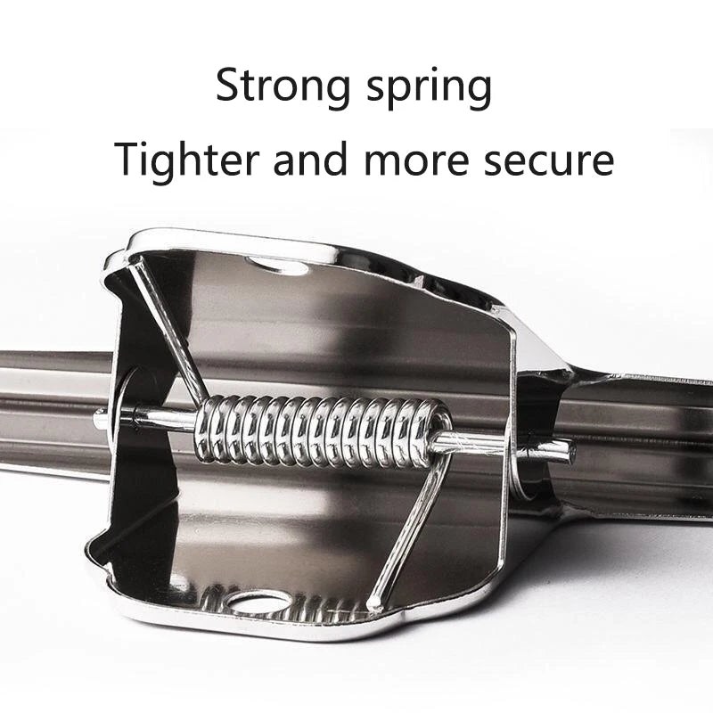10 Pcs Stainless Steel Round Clamps Strong Multi-specification Mountain-shaped Clamps Dovetail Clamps Bill and Document Clamps
