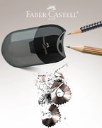 1pc Faber Castell Pencil Dual Single Hole Sharpener Cute Stationery Easy and Tidy Sharpening for Standard and Jumbo Pencils