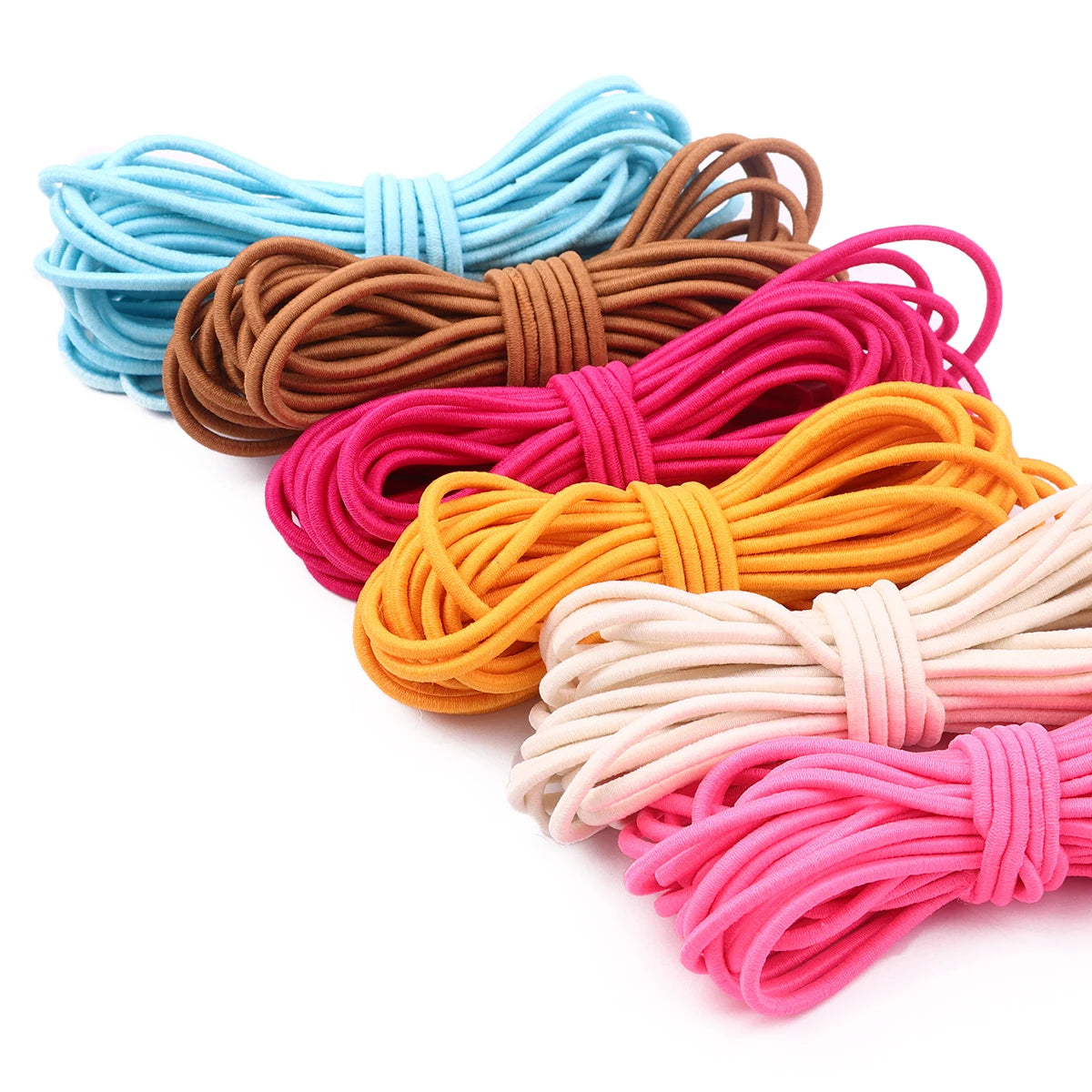 5 Meters 2mm 2.5mm Round Elastics Rope Bungee Cords Multicolor Elastic Rubber Bands Strap String Handmade Diy Sewing Accessories