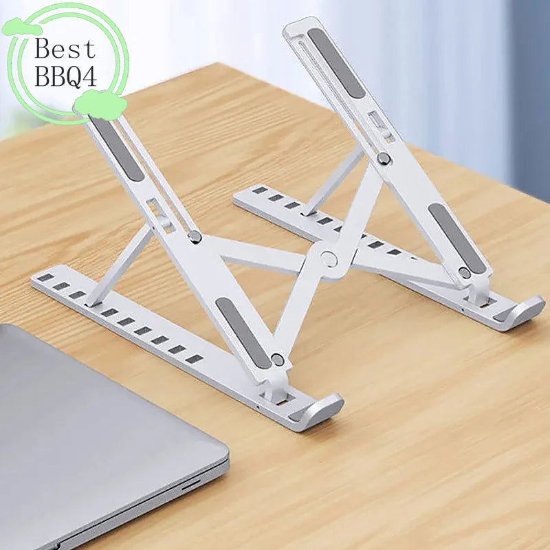 (BBQ4)Universal Laptop Stand Adjustable Notebook Holder For Macbook Non-slip Foldable Cooling Base Bracket For Tablet Phone