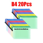 Zipper Documents Bag A4/A5 Plastic Folders A3 Transparent Waterproo File Organize Storage Bag School Office Stationery Supplies