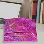 50 Pcs Golden Bubble Mailers Pink Poly Bubble Mailer Self Seal Padded Envelopes Gift Bags Laser Packaging Envelope Bags for Book