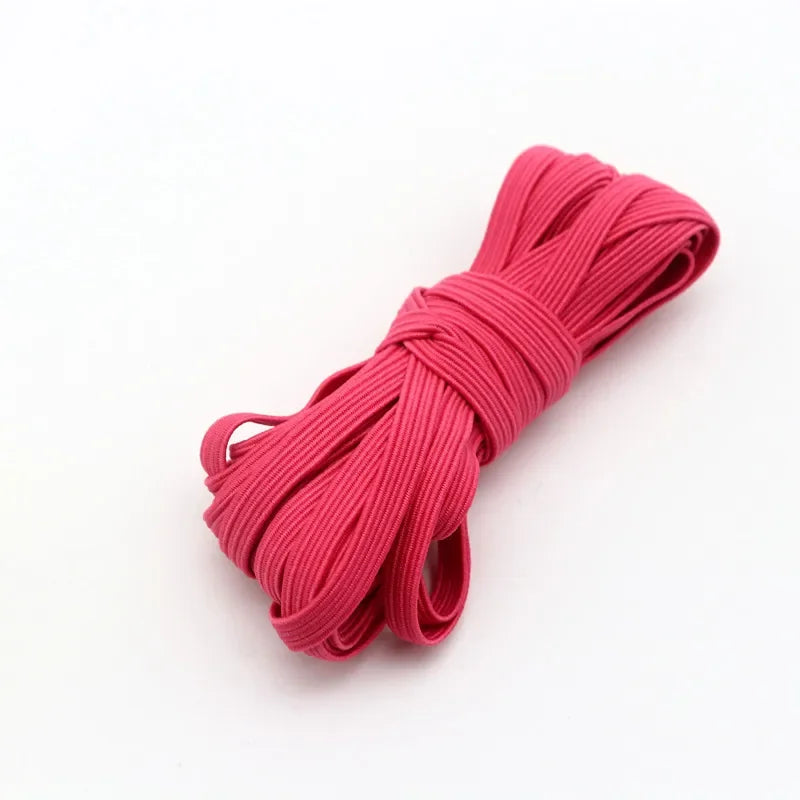 5m 10m 20m 40m 90m Elastic Elastic Band 6mm Color Sewing Household Rubber Band Elastic Band Garment Sewing Accessories