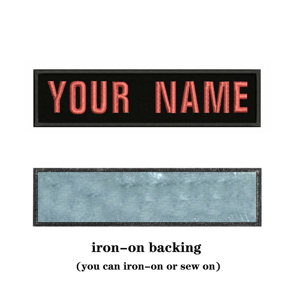 10X2.5cm Embroidery Custom Name Text Patch Stripes Badge Iron On Or Sew On Or  Patches For
