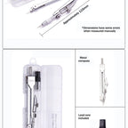 Stainless Steel Multifunctional Drafting Drawing Compass/Lead Core Math Geometry Circles Tool Durable Supplies 8600 / 8601