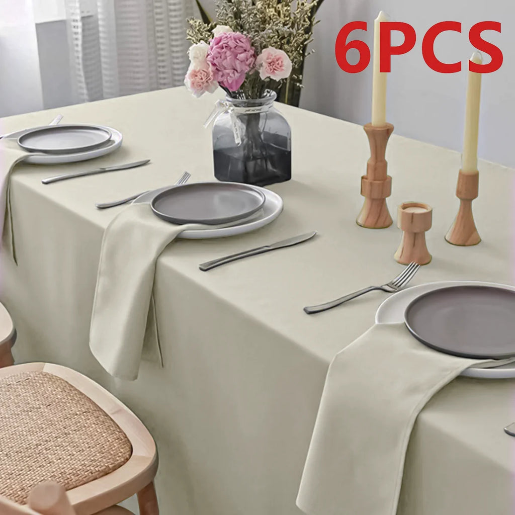 Set Of 6/12/24 40x40cm Table Cloth Napkins Durable Polyester Thicken Placemat Reusable for Kitchen Dining  Wedding Decoration