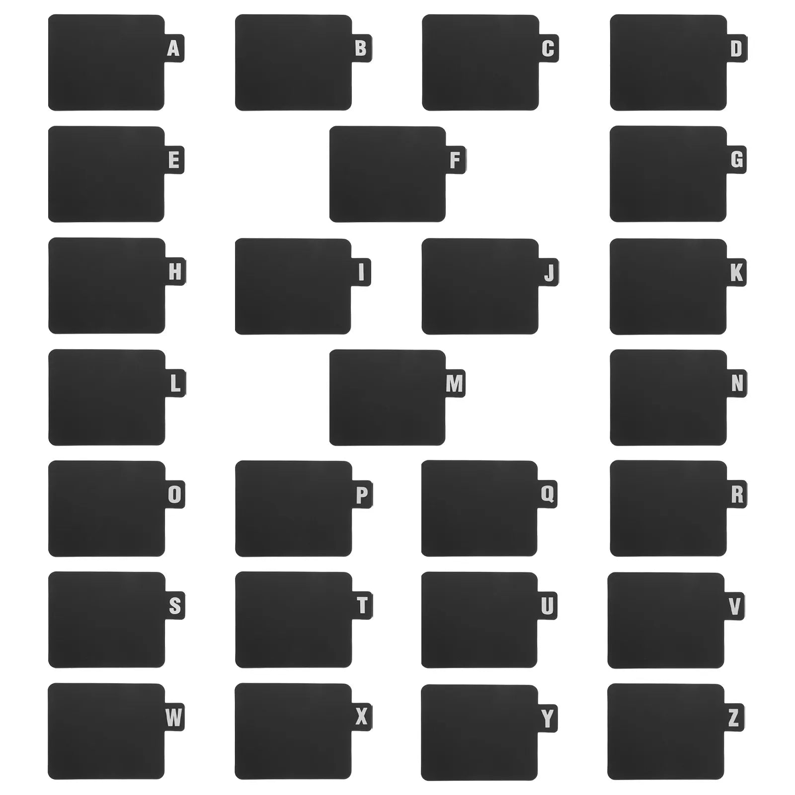 26Pcs Book Index Dividers Black A-Z Alphabetical Tab Storage Separators for Vinyl Record Cd Dvd Media Organization Library Shelf