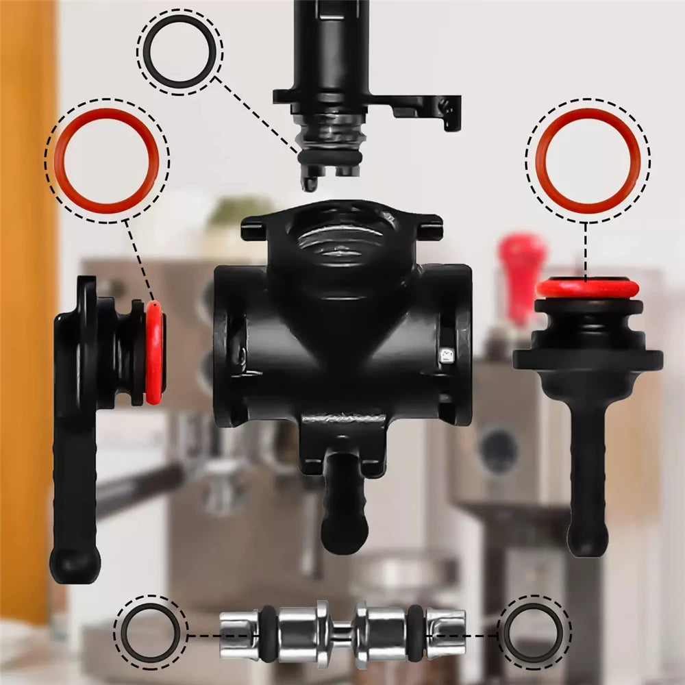 15pcs, O-Ring Seal Kit Silicone Gasket For Saeco Gaggia Spidem Coffee Machine Brewing Group Spout Connector Kitchen Accessories