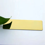 10pcs Laser Engraving Name Badge Holder Round Corner Gold Color Stainless Steel Badge Blank Material 70x20mm