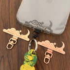 4-1Pcs Phone Lanyard Patch Anti-Lost Replacement Phone Tether Tabs Metal Cute Mobile Phone Lanyard Tether Tabs Patch Clips Ins