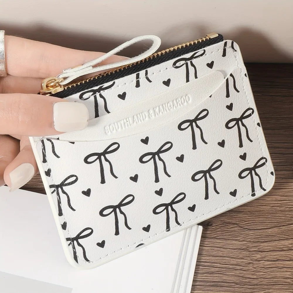 Fashion PVC Credit Card Holder Roomy Small Card Case Lightweight Slim Coin Purse for Women Girls