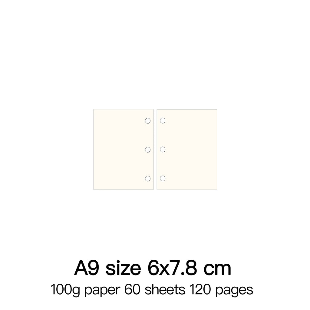 High Quality Ring Binder Notebook A5 Personal A6 A7 A8 Size Insert Refills Loose Leaf Spiral Diary Planner Inner Core 100g Paper