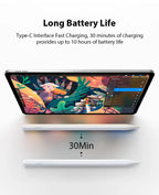 For Apple Pencil For iPad Air 11 M4 M3 M2 5 4 A16 Pro 13 11th M5 12.9 Stylus Pen 10 9 9th 10th Gen Mini 6 7 Bluetooth Touch Pens